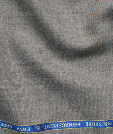 Raymond Men's 35% Wool  Self Design  Unstitched Suiting Fabric (Light Worsted Grey)