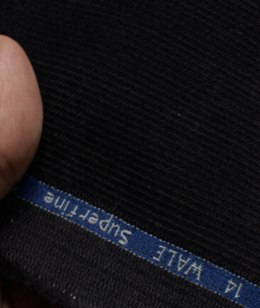 Arvind Men's Cotton Corduroy  Unstitched Stretchable Trouser Fabric (Black)