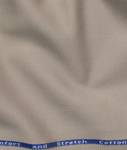 Arvind Tresca Men's Cotton Solids  Unstitched Stretchable Trouser Fabric (Bone Beige)