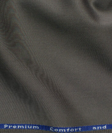 Arvind Tresca Men's Cotton Solids  Unstitched Stretchable Trouser Fabric (Dark Grey)