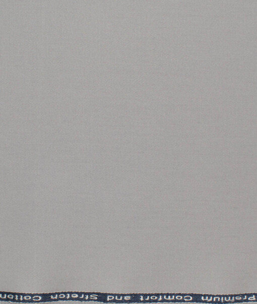 Arvind Tresca Men's Cotton Solids  Unstitched Stretchable Trouser Fabric (Light Grey)