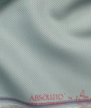 Absoluto Men's Terry Rayon  Structured  Unstitched Suiting Fabric (Mint Green)