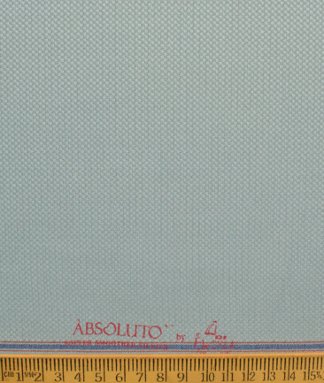 Absoluto Men's Terry Rayon  Structured  Unstitched Suiting Fabric (Mint Green)