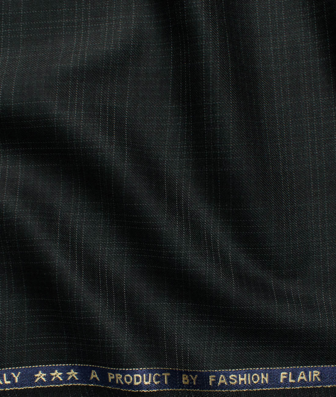 Zaccari Men's Terry Rayon  Checks  Unstitched Suiting Fabric (Dark Grey)