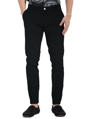 Raymond Men's Cotton Solids  Unstitched Stretchable Trouser Fabric (Black)