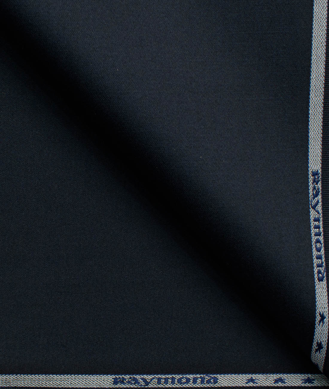 Raymond Men's Polyester Viscose structured Trouser Fabric Colour Dark blue