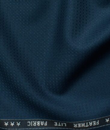 Raymond Men's Terry Rayon  Structured  Unstitched Suiting Fabric (Dark Ocean Blue)