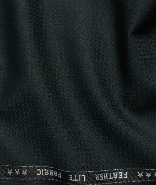 Raymond Men's Terry Rayon  Structured  Unstitched Suiting Fabric (Dark Green)
