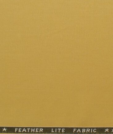 Raymond Men's Terry Rayon  Solids  Unstitched Suiting Fabric (Yellow)