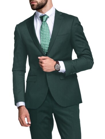 Raymond Men's Terry Rayon  Solids  Unstitched Suiting Fabric (Dark Pine Green)