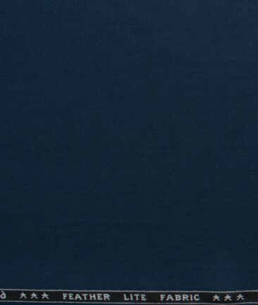 Raymond Men's Terry Rayon  Solids  Unstitched Suiting Fabric (Dark Argean Blue)