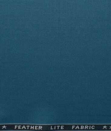 Raymond Men's Terry Rayon  Solids  Unstitched Suiting Fabric (Ocean Blue)