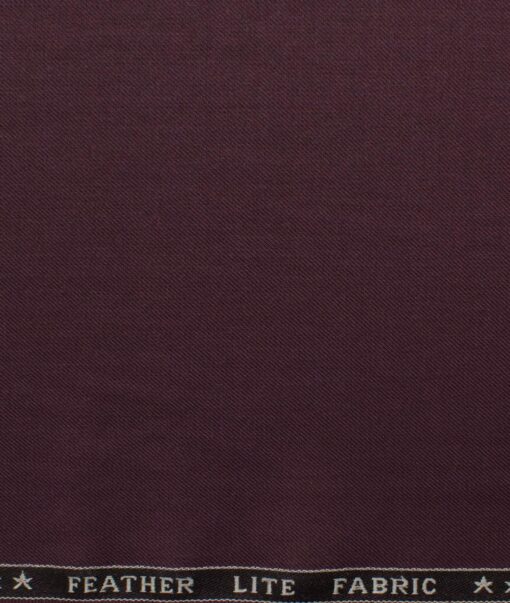 Raymond Men's Terry Rayon  Solids  Unstitched Suiting Fabric (Wine)