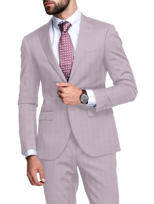 Raymond Men's Terry Rayon  Checks  Unstitched Suiting Fabric (Lavender Pink)