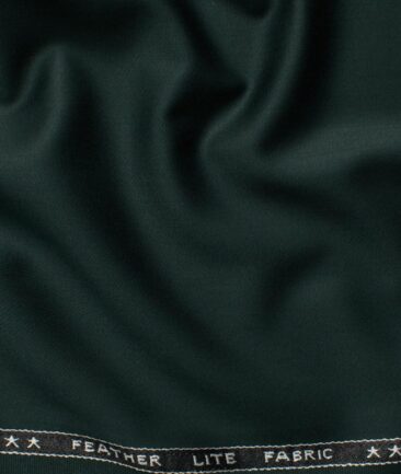 Raymond Men's Terry Rayon  Solids  Unstitched Suiting Fabric (Bottle Green)