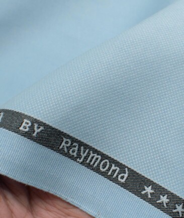 Raymond Men's Polyester Viscose  Structured  Unstitched Suiting Fabric (Arctic Blue)
