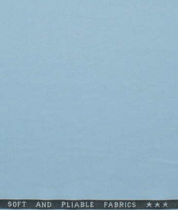 Raymond Men's Polyester Viscose  Structured  Unstitched Suiting Fabric (Arctic Blue)