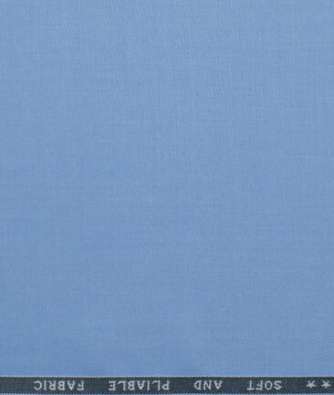 Raymond Men's Polyester Viscose  Solids  Unstitched Suiting Fabric (Jordy Blue)