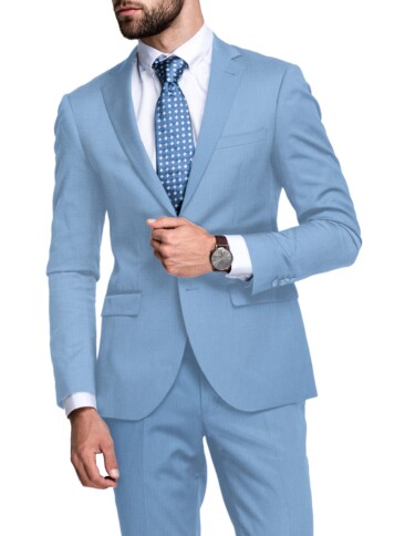 Raymond Men's Terry Rayon  Structured  Unstitched Suiting Fabric (Jordy Blue)