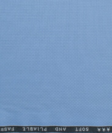 Raymond Men's Terry Rayon  Structured  Unstitched Suiting Fabric (Jordy Blue)
