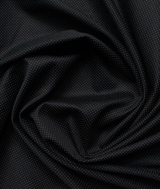 Cadini Men's Premium Cotton Printed  Unstitched Shirting Fabric (Black)