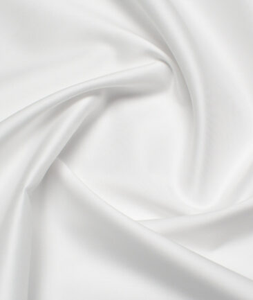 Luthai 2/140's Supima Cotton Solids  Unstitched Shirt or Kurta Pajama Fabric (White) - Image 3
