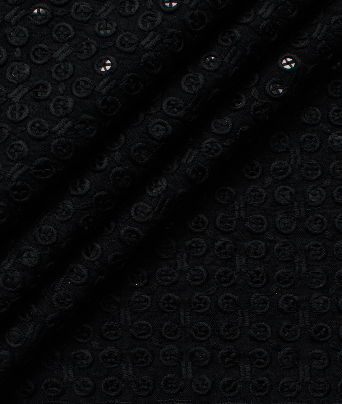 Nemesis Men's Cotton Embroidered  Unstitched Ethnic Kurta Fabric (Black)