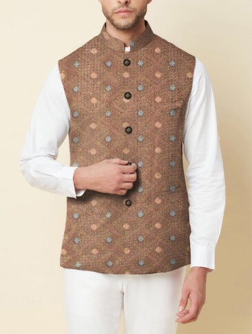 Siyaram's Men's Terry Rayon Printed  Unstitched Jacket
