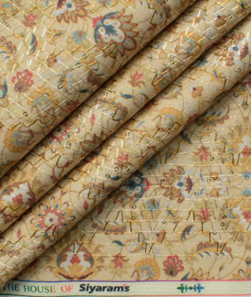 Blazer or Indowestern Ethnic Fabric (Cream)
