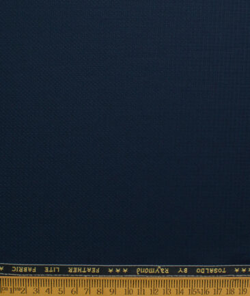 Raymond Men's Terry Rayon  Structured  Unstitched Suiting Fabric (Dark Blue)