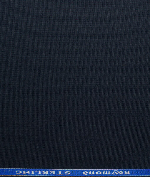 Raymond Men's Polyester Viscose  Solids  Unstitched Suiting Fabric (Navy Blue)