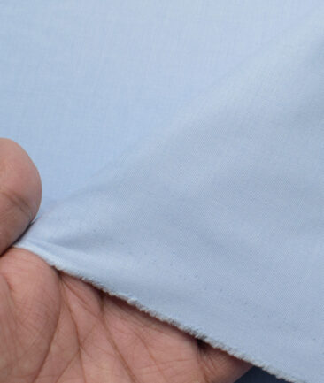 Montivora Men's Pure Cotton Solids  Unstitched Shirting Fabric (Sky Blue)