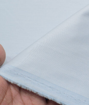 Montivora Men's Pure Cotton Solids  Unstitched Shirting Fabric (Very Light Sky Blue)