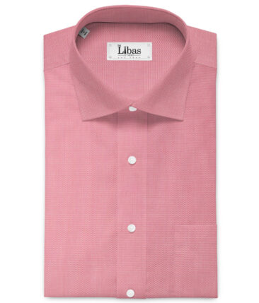 Montivora Men's Giza Cotton Structured  Unstitched Shirting Fabric (Rose Pink)