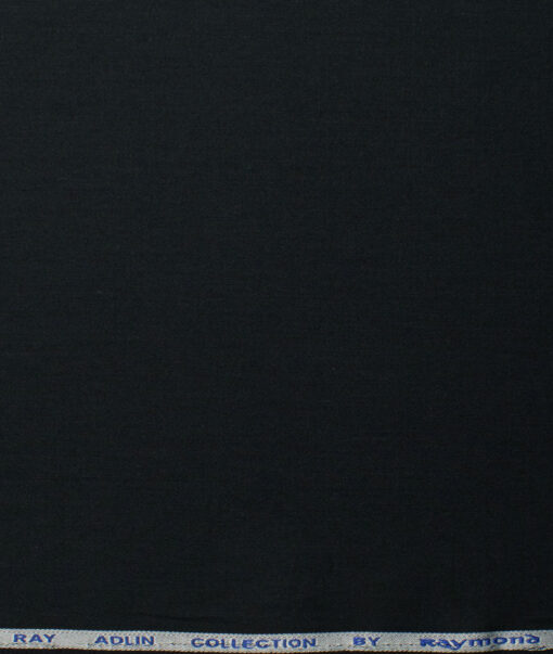 Raymond Men's Pure Cotton Solids  Unstitched Shirting Fabric (Black)