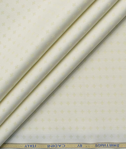 Cadini Men's Bamboo Micro Self Design  Unstitched Shirting Fabric (Light Pistachios Green)