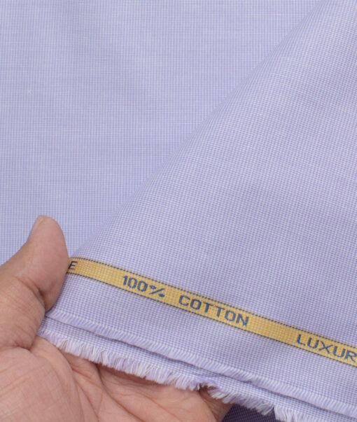 Cadini Men's Cotton Structured  Unstitched Shirting Fabric (Purple)