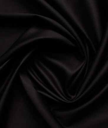 Raymond Men's Cotton Solids  Unstitched Shirting Fabric (Jet Black)