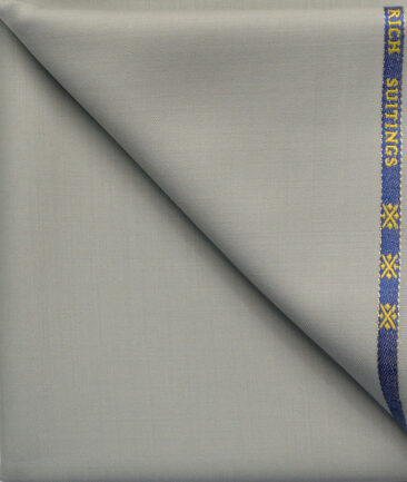 Cavalero Men's 50% Wool Super 120's Solids  Unstitched Trouser Fabric (Pista Green)
