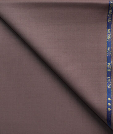 J.Hampstead Men's 50% Wool Super 140's Solids  Unstitched Trouser Fabric (Grape Purple)