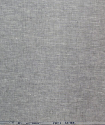 Raymond Men's 100% Pure Linen 60 LEA Self Design  Unstitched Shirting Fabric (Grey)