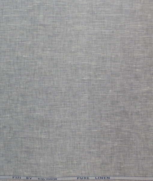 Raymond Men's 100% Pure Linen 60 LEA Self Design  Unstitched Shirting Fabric (Grey)
