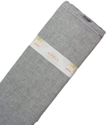 Raymond Men's 100% Pure Linen 60 LEA Self Design  Unstitched Shirting Fabric (Grey)