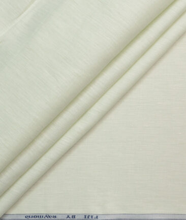 Raymond Men's 100% Pure Linen 60 LEA Solids  Unstitched Shirting Fabric (Light Pistachios Green)