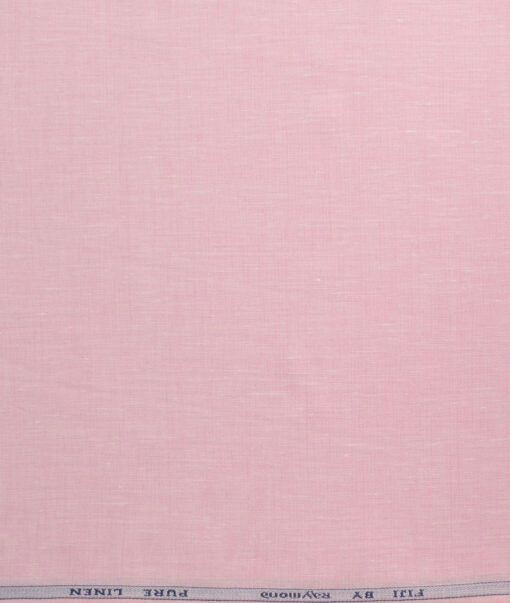 Raymond Men's 100% Pure Linen 60 LEA Solids  Unstitched Shirting Fabric (Pink)