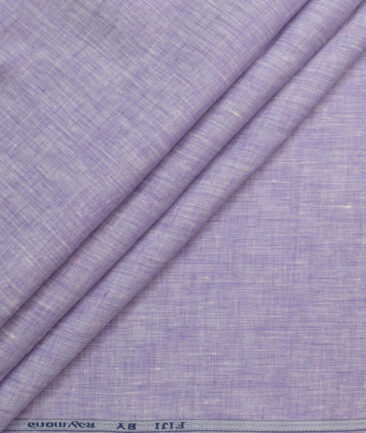 Raymond Men's 100% Pure Linen 60 LEA Self Design  Unstitched Shirting Fabric (Purple)