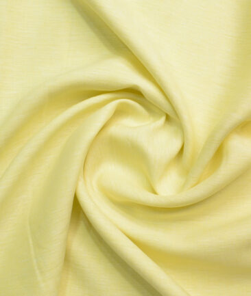 Raymond Men's 100% Pure Linen 60 LEA Solids  Unstitched Shirting Fabric (Yellow)