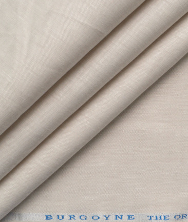 Burgoyne Men's 100% Linen 30 LEA Solids  Unstitched Suiting Fabric (Ivory Beige)