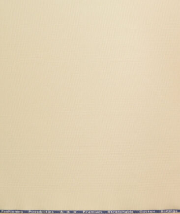 Arvind Men's Cotton Structured  Unstitched Stretchable Trouser Fabric (Beige) - Image 4