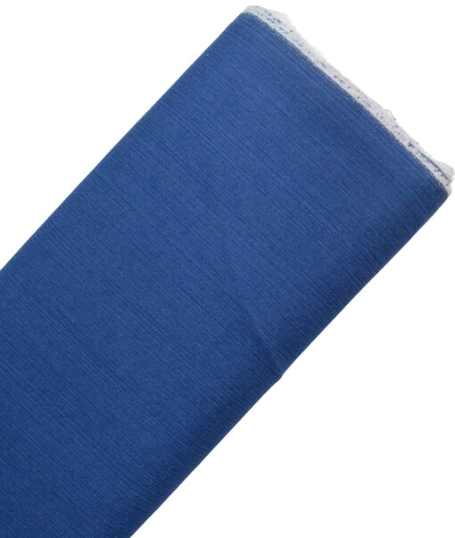 Arvind Men's Cotton Self Design  Unstitched Stretchable Denim Jeans Fabric (Firoza Blue) - Image 4